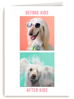 Moederdagkaart grappig before and after kids