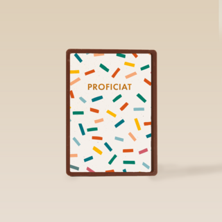 Proficiat met confetti