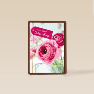 Beterschapskaart vrouw Bloemen Van harte beterschap