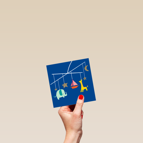 geboorte felicitatie mobiel met dieren