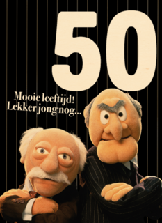 muppets verjaardagskaart statler en waldorf