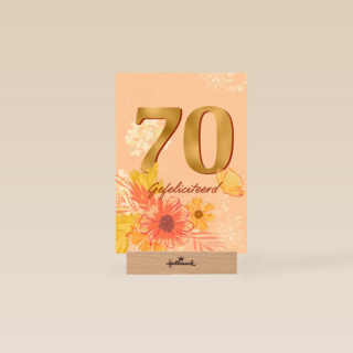 Verjaardagskaart 70 met bloemen