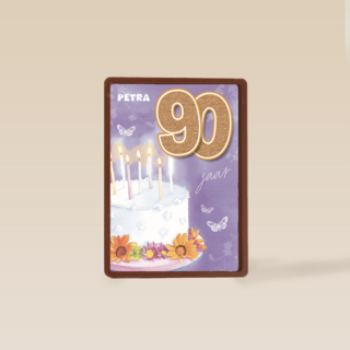 verjaardag leeftijden taart met kaarsjes 90