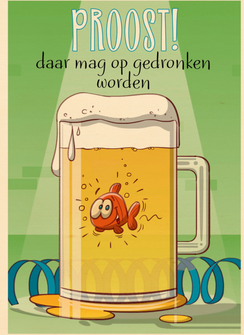 cartoon vis in bierpul