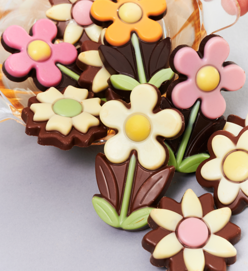Cadeaubox met Bloemen Chocolade