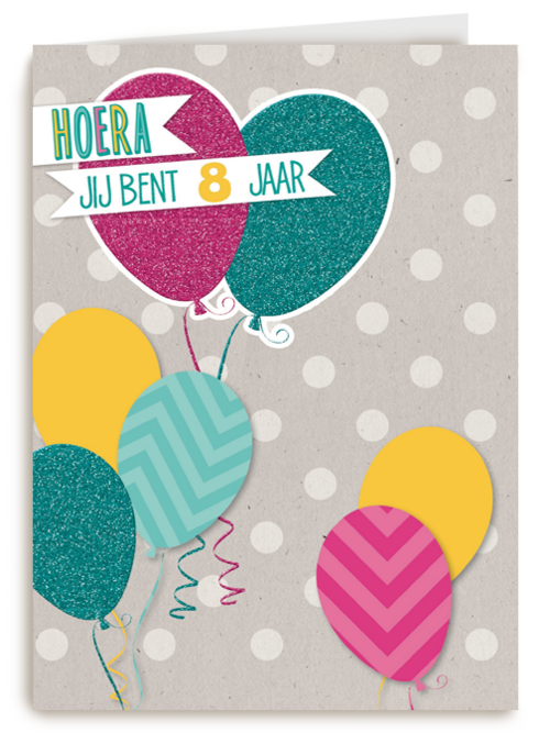 verjaardag leeftijden hoera jij bent 8 jaar