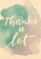 thanks a lot watercolor