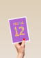 Verjaardagskaart yessss 12 tiener meisje