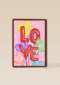 Liefde kaart Love ballonletters