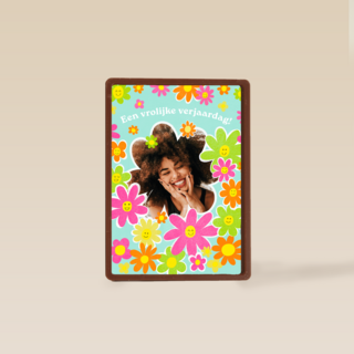 Een vrouwelijke verjaardag fotokaart