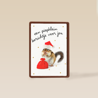 Kerstkaart hart onder de riem Een piepklein berichtje voor jou