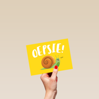 oepsie zei de slak