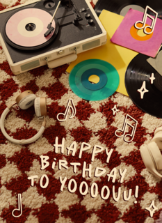 Happy Birthday platenspeler