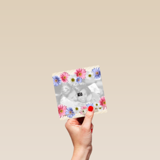 fotokaart bedankt met gerbera