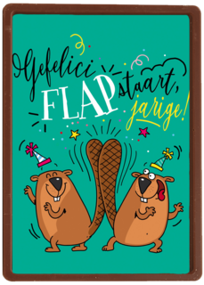 verjaardagskaart gefeliciflapstaart jarige