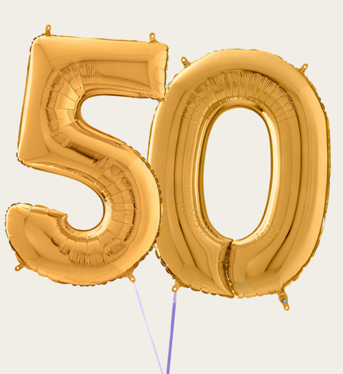 Cijferballon 50 Jaar Goud XL