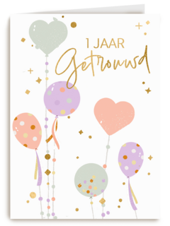 Ballonnen 1 jaar getrouwd