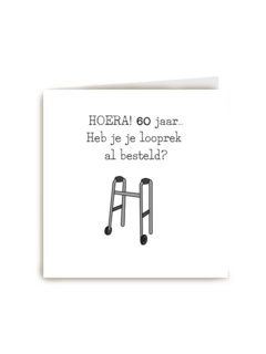 Verjaardagskaart 60 looprek