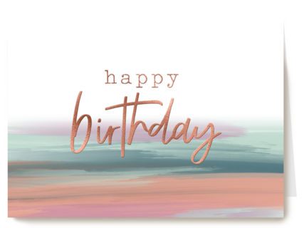metallic happy birthday