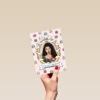 Verjaardagskaart foto cupcakes en spiegel