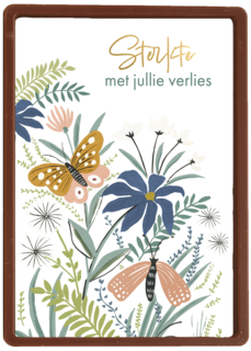 Condoleance sterkte vlinder bloemen libelle