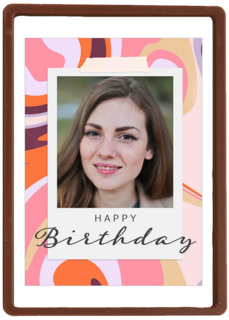 Verjaardagskaart vrouw bloemenpatroon