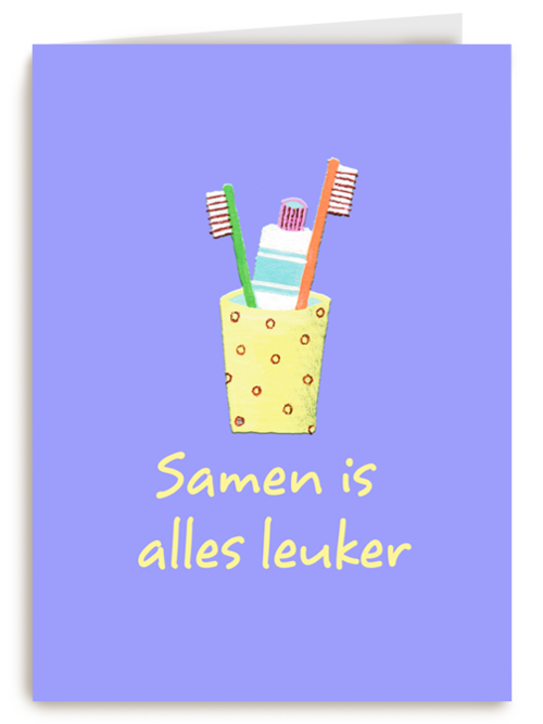 samenwonen kaart tandenborstels