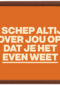 Ik schep altijd over jou op AndC
