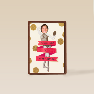 Je bent niet oud maar vintage fotokaart