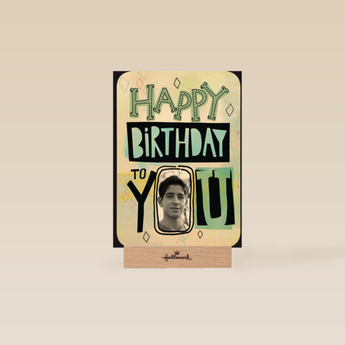happy birthday met fotolijstje in de o