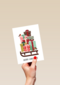 kerstkaart hip slee met cadeautjes folio