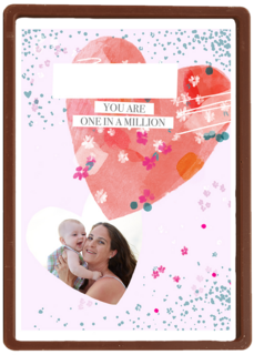 moederdag fotokaart hart you are one in a million