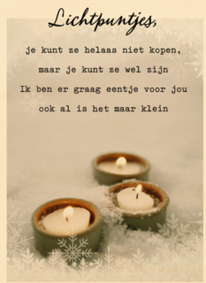 een lichtpuntje voor jou