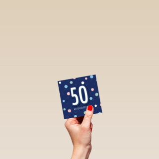 verjaardag kaart stijlvol leeftijd 50