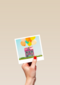 Verhuiskaart Vrolijk huis met ballonnen Polaroid