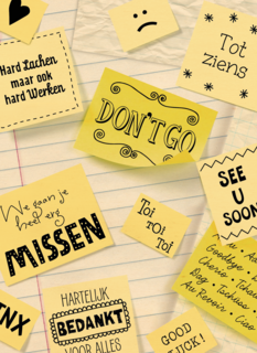 post it afscheid nemen