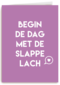 sporta op kamp kaart begin de dag met de slappe lach