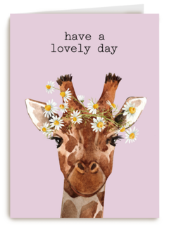 verjaardag kaart hip have a lovely day giraffe