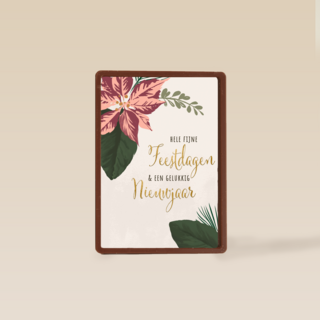 Kerstkaart fijne feestdagen gelukkig nieuwjaar