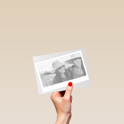 fotokaart blanco simpel grijs liggend