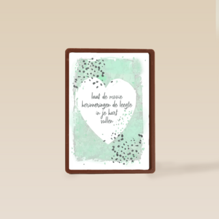 laat de mooie herinneringen de leegte in je hart vullen