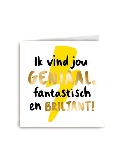 compliment kaart ik vind jou geniaal