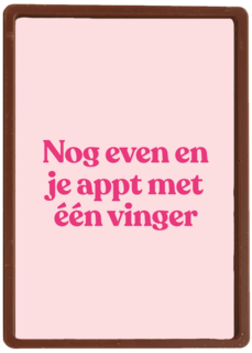 verjaardagkaart andc nog even en je appt met 1 vinger
