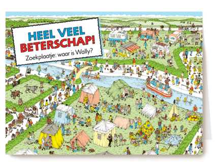 beterschap kaart grappig waar is wally