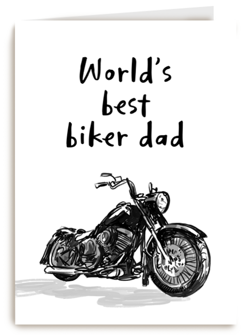 vaderdag kaart motorfiets