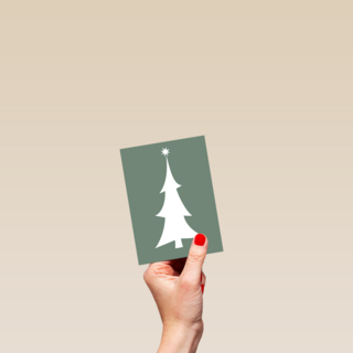 hallmark kerstkaart met kerstboom