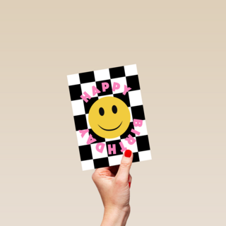 verjaardag kaart hip happy birthday smile