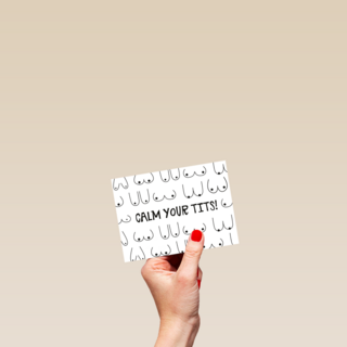 Beterschapskaart vrouw grappig Calm your tits