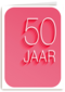 Verjaardagskaart 50 jaar roze rood