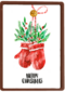 Kerstkaart klassiek handschoenen